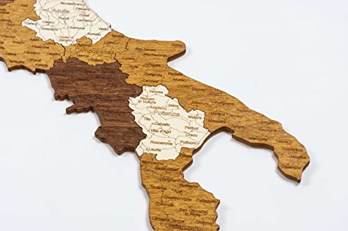 2D-Holzkarte von Italien (85 x 56 cm)