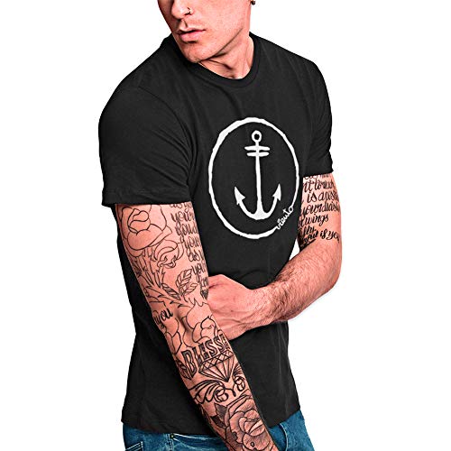 WIND Anchor Logo, men's t-shirt (black)