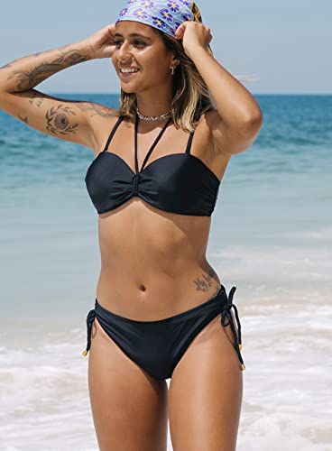 Rayson, conjunto de bikini brasileño de dos piezas, negro