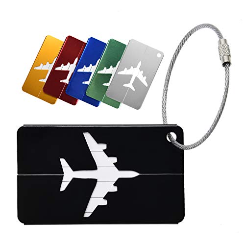 Yizhet Luggage Tags 6 Pieces for Travel Suitcases (6 Colors)