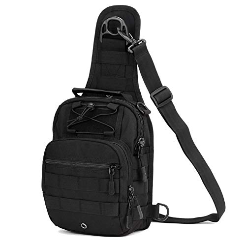 HUNTVP, Military Tactical Shoulder Bag, Black