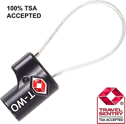 OW-Travel, candado de cable con llave TSA, negro