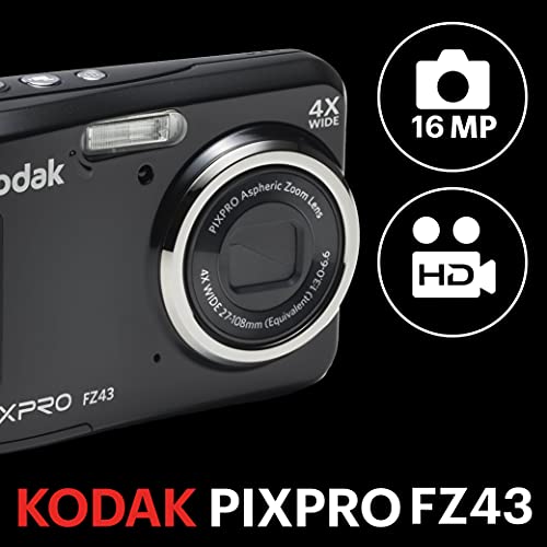 Kodak PIXPRO FZ43-BK, cámara compacta 16.15 MP, negra