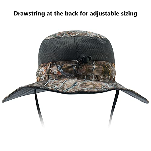 Bassdash UPF 50+, sombrero de pesca resistente al agua, bosque de otoño