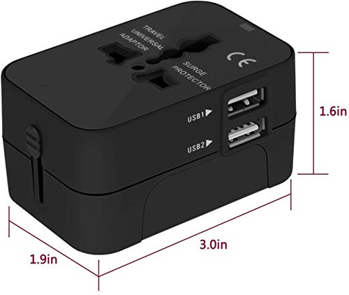 Universal travel plug adapter for 150 countries