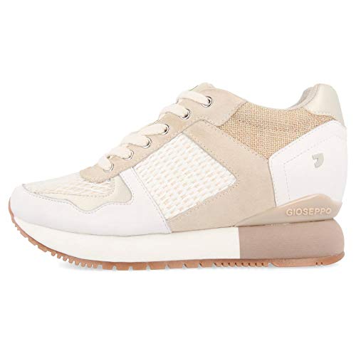 Gioseppo, beige sneakers with internal wedge for women