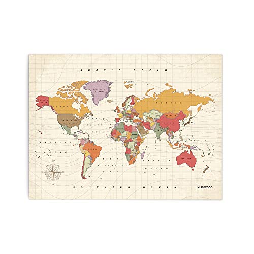 Miss Wood, mapa de España de corcho, blanco, 45x60 cms (2022) -  BigTravelMarkt