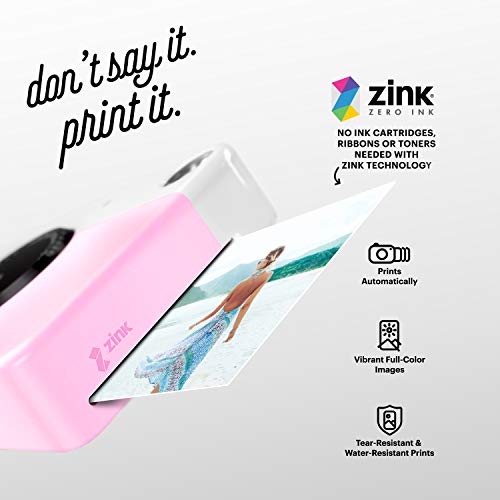 KODAK PRINTOMATIC, cámara instantánea digital + 50 hojas de papel zink, rosa