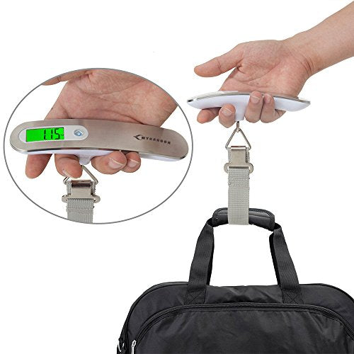 MYCARBON Tragbare digitale Gepäckwaage für die Reise (Weiß)