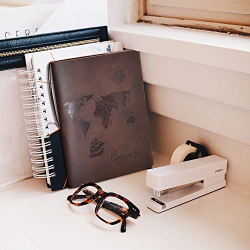 SEEALLDE A5, leather notebook, vintage travel white sheet notebook