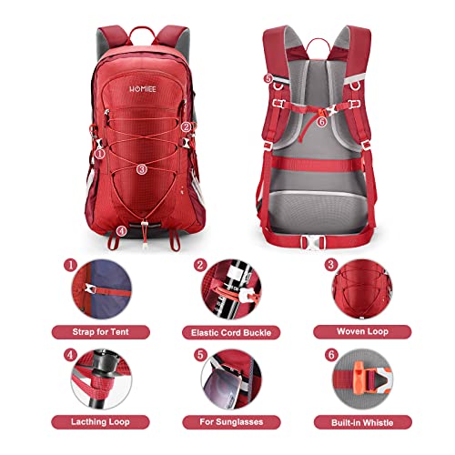 HOMIEE, 45L hiking backpack, unisex, red