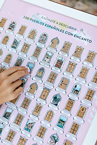 Scratch-off sheet, 100 charming towns in Spain