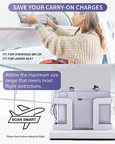 SZLX, mochila de viaje para mujer, violeta, convertible 26 l y 40 l, modelo G