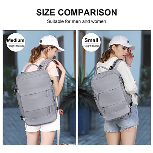 SZLX, mochila de viaje para mujer, gris, mediana, modelo B (2023