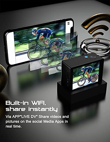 Apexcam Pro, 4K 20MP EIS WiFi Sports Camera