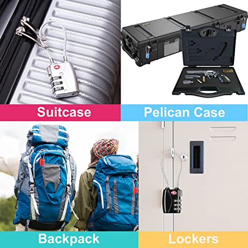 Cerraduras de equipaje aprobadas por la TSA combinación candado de viaje  para bolsa maleta
