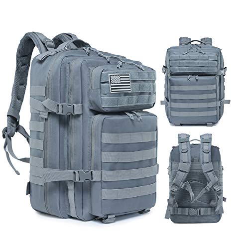 Delgeo, militärischer taktischer Rucksack, 45 l, grau-blau