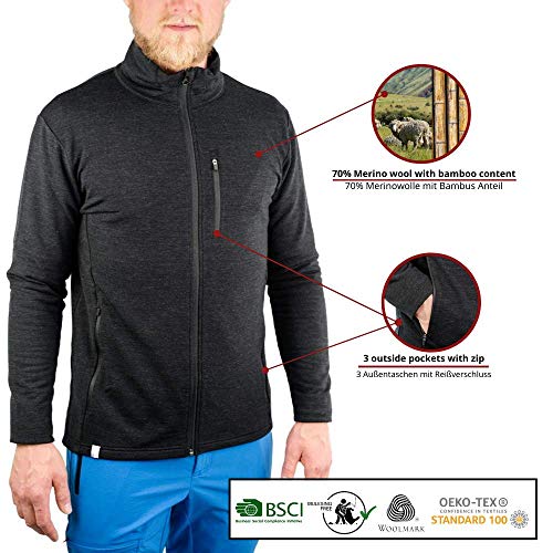 Alpin Loacker, chaqueta de hombre térmica lana merino, negra (2023) —  BigTravelMarkt