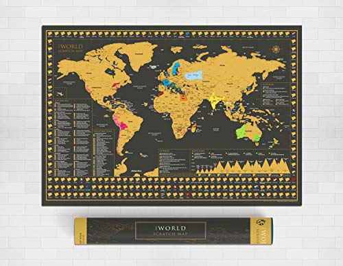 Weltkarte zum Rubbeln (A1-Format, 84,1 x 59,4 cm)