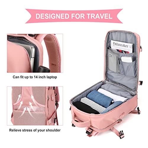SZLX, mochila de viaje para mujer, rosa, mediana, modelo B (2023) —  BigTravelMarkt