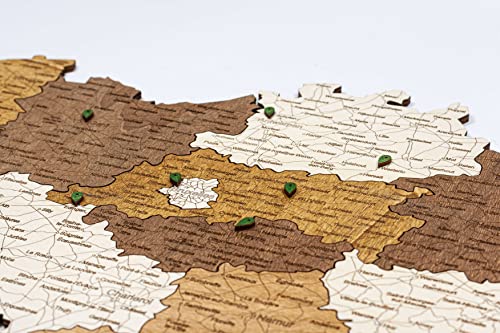 Mapa de madera de Bélgica (98 x 80 cm)