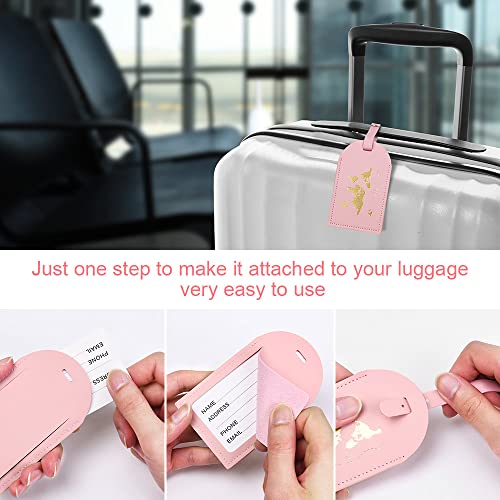 Flintronic, luggage tags, 2 pieces (black and pink)