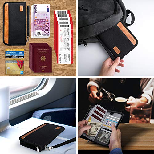 Looxmeer RFID protected travel document wallet