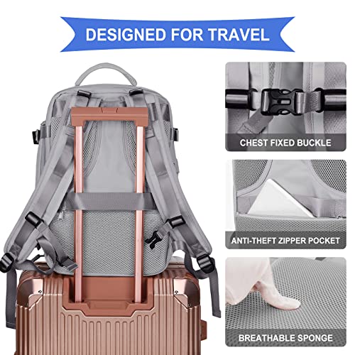 SZLX, mochila de viaje para mujer, gris, mediana, modelo B