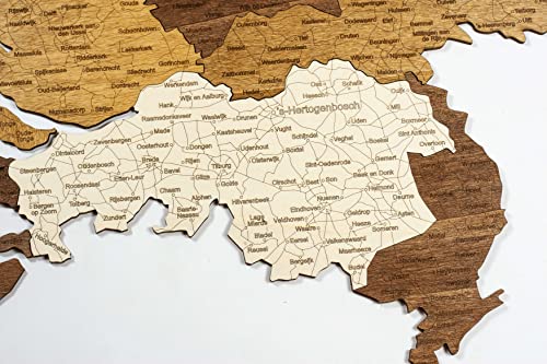 Wooden map of the Netherlands (86 x 101 cm)