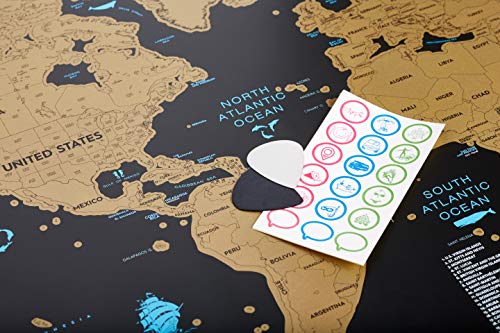 CUPÓN 10€) Mapa Mundi Wanderlust para rascar + Mapa Europa