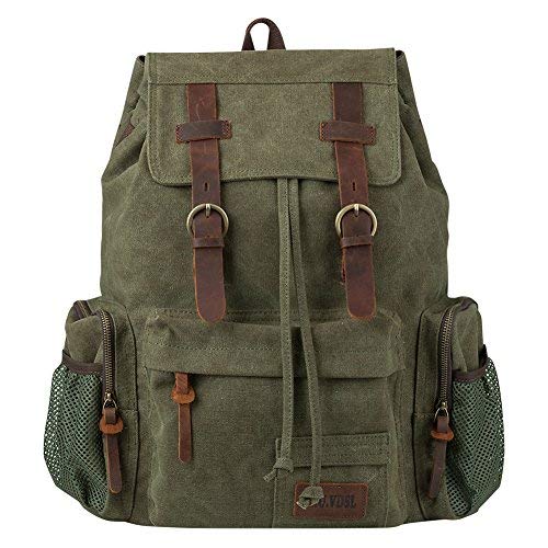 P.KU.VDSL, Men's Travel Backpack, Army Green