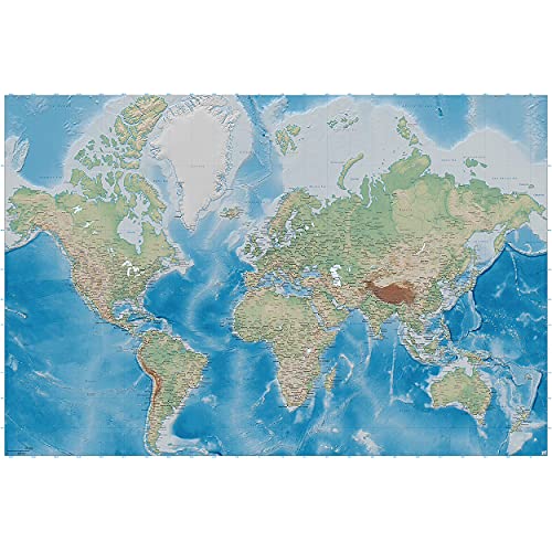 GREAT ART XXL, poster mapa mundial (140 X 100 cms)