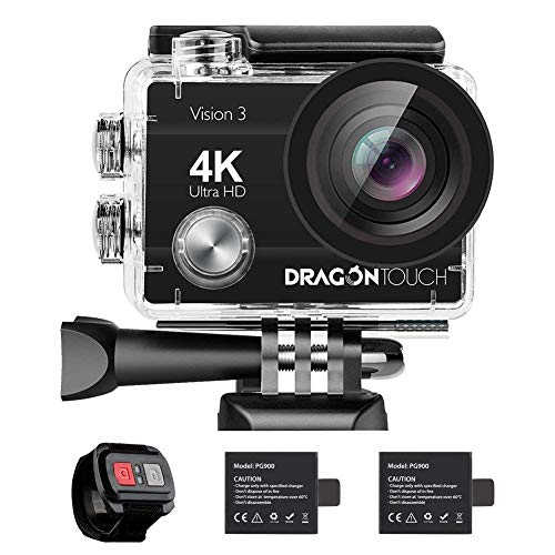 Dragon Touch, cámara deportiva 4K WiFi, 20MP