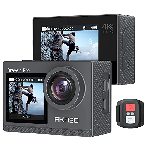 AKASO Brave 4 Pro, cámara deportiva 4k con 20MP EIS 40M