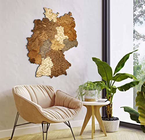 2D wooden map of Germany (80 x 60 cm)