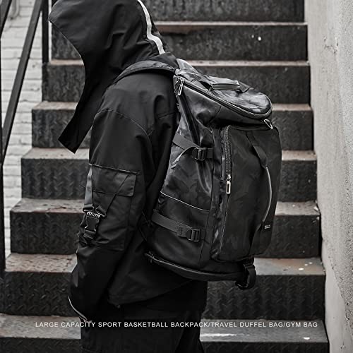 SZLX, mochila de viaje unisex, camuflaje negro, grande, modelo K