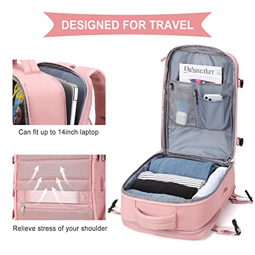 SZLX, mochila de viaje para mujer, rosa, pequeña, modelo F