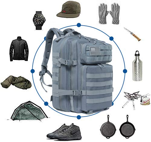 Delgeo, mochila táctica militar, 45 l, azul grisáceo