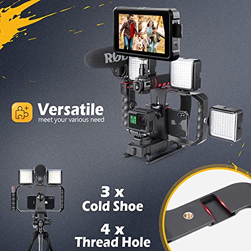Zeadio Handheld Stabilizer with Video Support for Phone and Cameras
