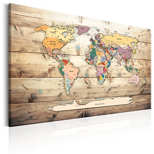 Murando, world map with board to nail thumbtacks 90x60 cm (2022) -  BigTravelMarkt