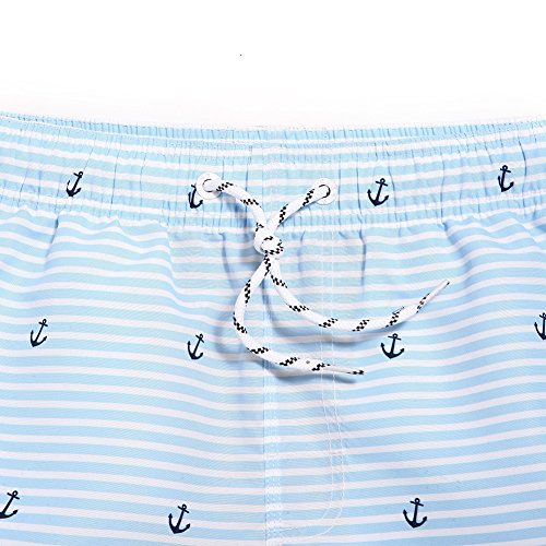 MaaMgic Men's Swimwear Anchor Stripes Swim Trunks