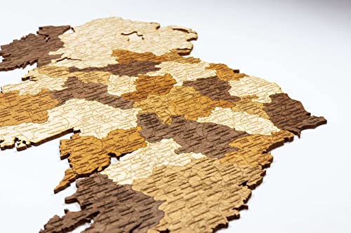 2D-Holzkarte von Irland (80 x 61 cm)