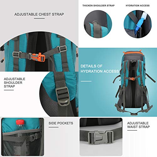 SKYSPER, 50 l, hiking backpack, unisex, lake blue