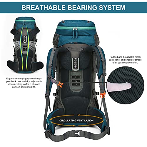 MOUNTAINTOP, 60 l trekking backpack, unisex, blue