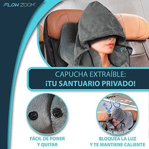 FLOWZOOM, Inflatable neck pillow, gray