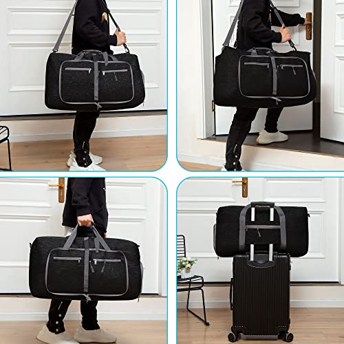 Vomgomfom, 65 l foldable travel bag, unisex, black