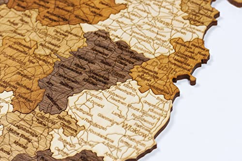 2D wooden map of Ireland (80 x 61 cm)
