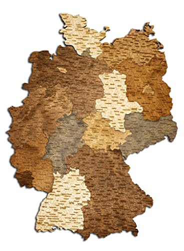 2D-Holzkarte Deutschland (80 x 60 cm)