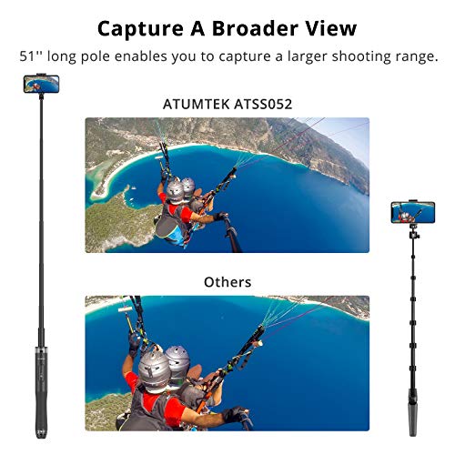 ATUMTEK, 130 cm Stativ-Selfie-Stick