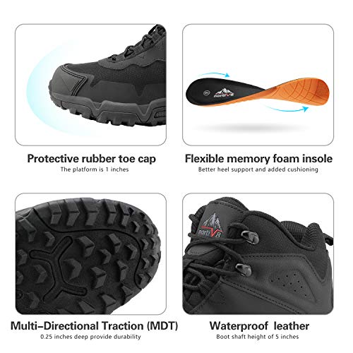 NORTIV 8, men's hiking boots, black